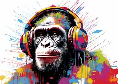 Monkey Headphones Dj