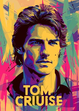 Tom Cruise Colorful Face