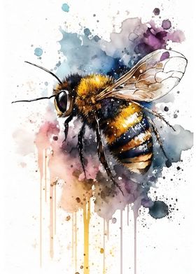 Watercolor Bee