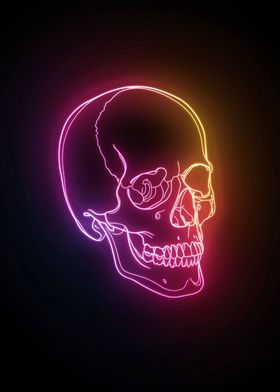 Skull Japan Neon