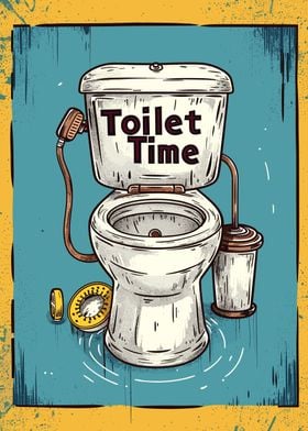 Toilet time Pop Art Design
