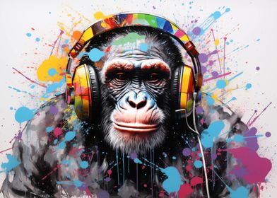 Monkey Headphones Dj