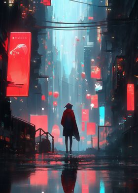 Cyberpunk City Night Style