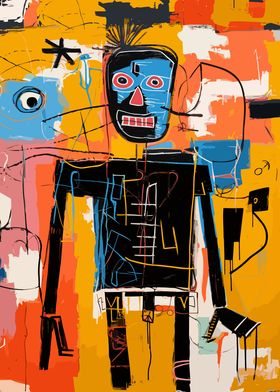 Figure Basquiat Style Art