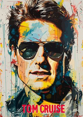 Tom Cruise Color Painting