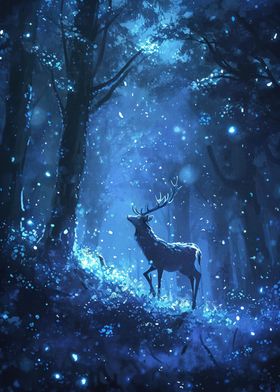 Deer Animal Night Forset