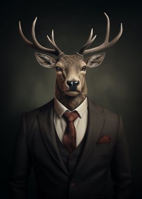 Deer in a suit