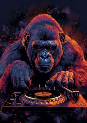 DJ Gorilla Play Turntable