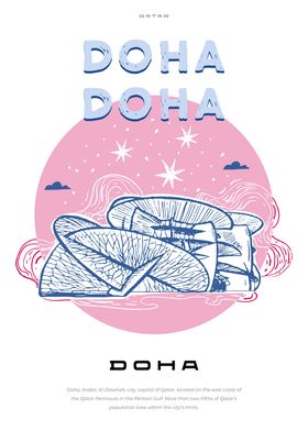 Doha big city poster