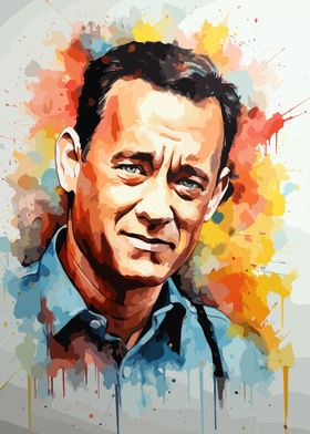 Tom Hanks Pop Art Painting