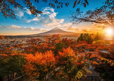 Mt Fuji autumn Fujiyoshida