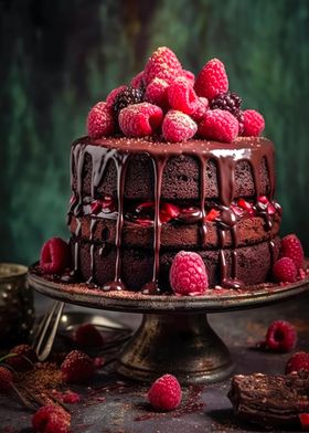 Sweet  raspberry cake