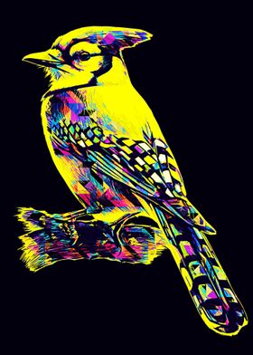 Woodpecker pop art 