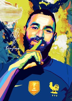 Karim Benzema Wpap Art