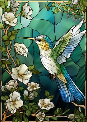 Hummingbird Kintsugi Art