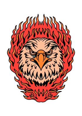 burning eagle tattoo