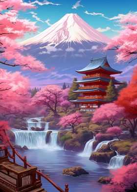 Cherry Blossom Japan Art