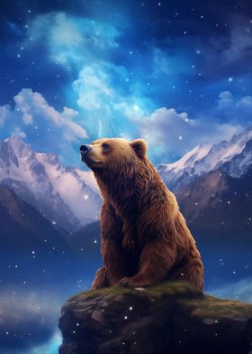 Brown Bear Aurora Borealis