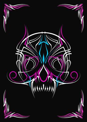 Retro Skull Pinstriping