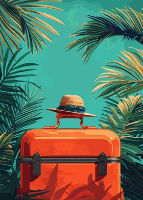 Travel Baggage Art Poster