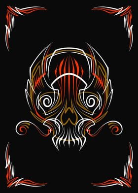 Retro Skull Pinstriping