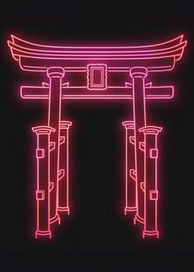 Tori Gate Japan Neon