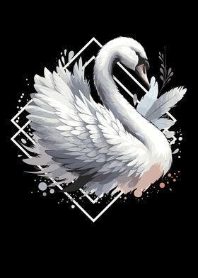 Elegant Swan Poster