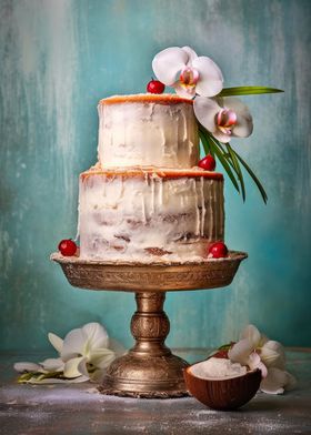 Sweet coconuts cake