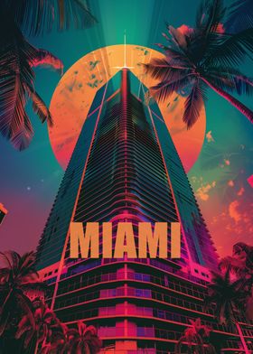 Miami Tower Pop Art Paint
