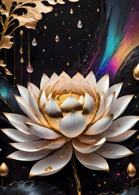 Abstract Lotus Flower