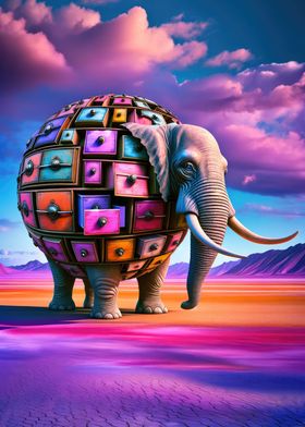 Surreal Wall Art Elephant