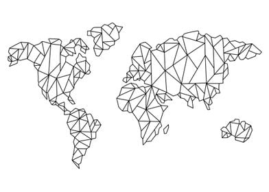Geometric world map 