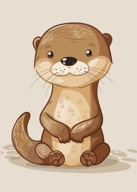 Cute Otter Illustration