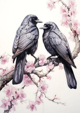 Crow Ravens ink