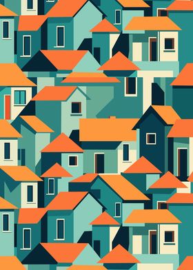 Colorful House Pattern