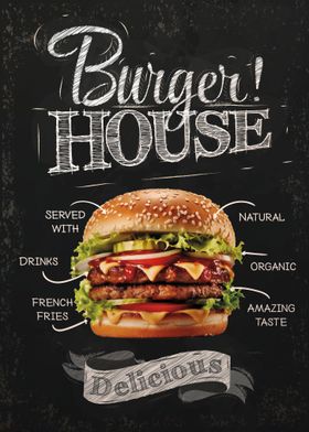 Burger House Chalkboard 1
