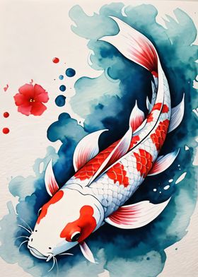 Koi Fish watercolor