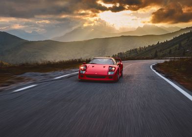 Ferrari F40 road adventure