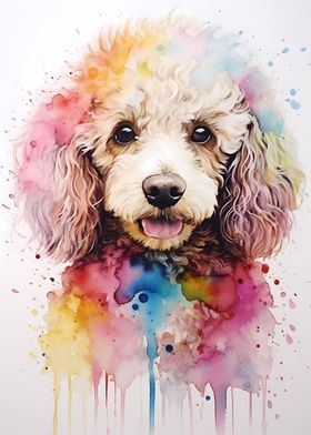 Cute Poodle in Watercolor