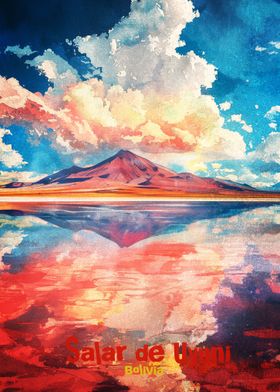 Salar de Uyuni Art Poster