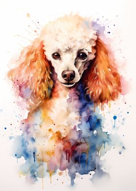 Cute Poodle in Watercolor