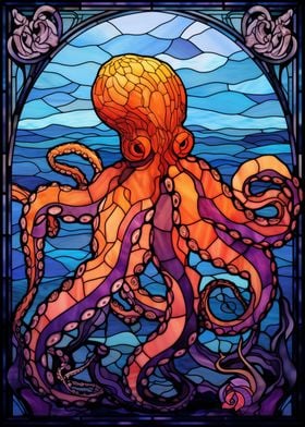 Octopus Stained Glass