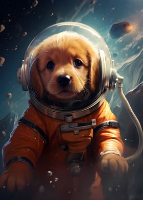 Golden Retriever in Space