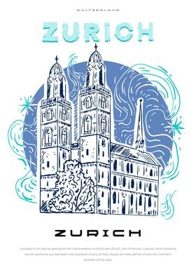 Zurich big city poster