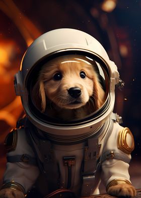 Golden Retriever in Space