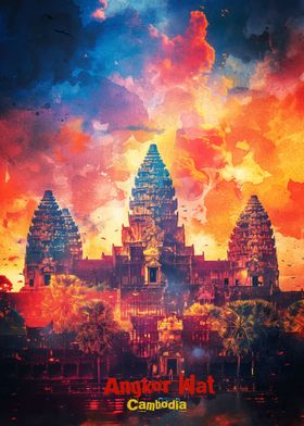 Angkor Wat Art Poster