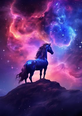 Space Horse Galaxy Sky