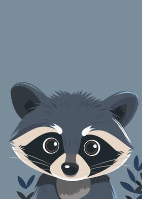 Raccoon Retro Minimal 