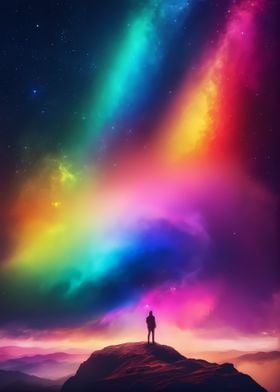 Rainbow Colorful Galaxy