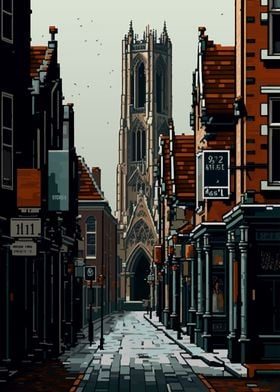 Utrecht City Pixel Art
